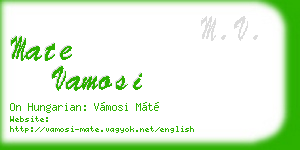 mate vamosi business card
